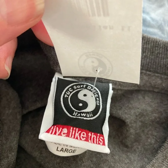 NWT T&C Surf Designs Hawaii I not late T-Shirt Shirt Top Hawaiian Time Large L - Picture 5 of 6